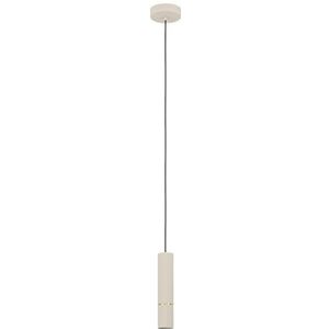 EGLO LED Hanglamp Caminia, 1-lichts pendellamp boven eettafel, eetkamerlamp hangend van metaal in beige en goud, GU10 lamp, warm wit