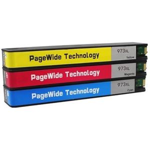 For H-*0P 973X 973XL volle inktcartridges for Pa-eWide Pro 352dw/377dw/452dn/452dw/477dn/477dw/552dw/577z/577dw/P55250dw/P57750dw(3 PCS - C M Y)