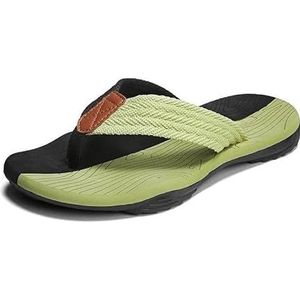 Herenslippers Slippers Outdoor Comfort Casual Slippers Antislipstrandsandalen 6 kleuren (Color : Black green, Size : 39(24.5CM))