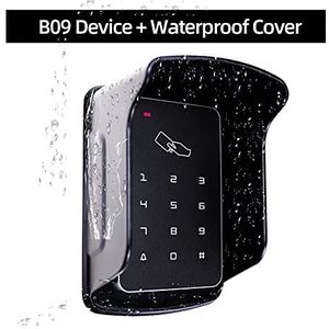 Aanwezigheidsmachine, Toegangscontrole Standalone Controller Toetsenbord Keyboard Systeem Waterdichte Regendichte Cover Buiten Deurslot Openers Kaartlezer Multifunctioneel en veilig in gebruik(B09 wit