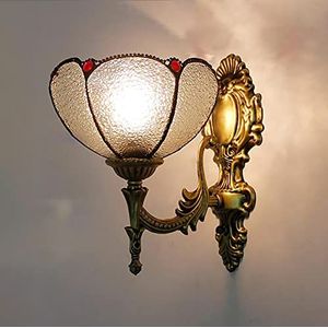Tiffany Stijl Wandlampen, Retro Glas In Lood Wandlampen, Retro Decoratieve Wandlampen Voor Slaapkamers En Badkamer Gangen