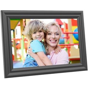 Forc Digitale fotolijst, wifi, 10,1 inch, digitale fotolijst, elektronische fotolijst, 32 GB geheugen, auto-rotaten, IPS-touchscreen, eenvoudige installatie en delen van foto's en video's via