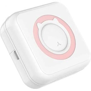 Thermisch Printer Miniprinter Draagbare Thermische Stickers Papier Inktloze Bluetooth Draadloze Draagbare Labelprinter Duidelijk Snel(Pink)