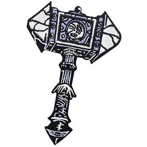 Thors Hammer Mjölnir Vikingpatch om op te strijken, Vikingpatches, Odin strijkplaatje, Thor strijkpatches om op te naaien, Walhalla-patch finally home