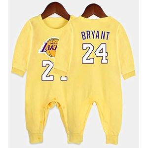 Babybodysuit Crawl pak, eendelig baby-hedging pyjama's, geschikt voor 3-15 maanden, pasgeborenen, baby, basketbal, 24 modellen, bryant-geel, 59 cm