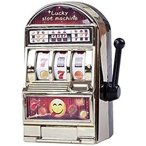 Lucky Jackpot Mini Slot Machine Antistress Speelgoed Games for Kinderen Kinderen Veilige Machine Bank Replica Grappige Gag Toys Kerstcadeaus 0912 (Color : Gold)