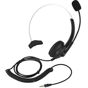 Zerone H300 Callcenter Headset, 3,5 mm stuur, ruisonderdrukking, microfoon, headset met 4 aansluitingen, voor telefoons, pc-games