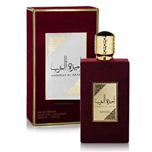 Lattafa - Ameerat Al Arab, Arabisch eau de parfum, 100 ml - Attar voor dames, halal muskus - Noten: druif, sinaasappel, roos, jasmijn, muskus, amber - Business Square BS