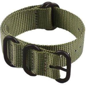 Pgqjfks 16/18/19/20/21/22/23/24/26mm Nylon Strap Accessoires Canvas Strap Mannen, zwarte gesp, 23mm, Nylon