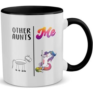 HSIRYAOHD The Best Mok Other Vs Me Eenhoorn Mok Tante Gift Womens Koffiekop Verjaardag Kerstmis Moederdag Beste Tante Ooit Funtie Cadeau Van Nichtje Neef Idee (11 oz)