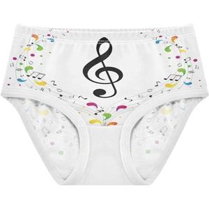 YOUJUNER Meisjesondergoed Muzieknoot Muzikale Peuter Onderbroek Katoenen Broek Kleine Meisjes Slips Comfort Kids Onderbroek, Meerkleurig, 8 jaar