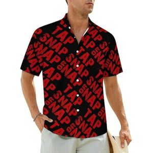 Tap Snap Or Nap Braziliaans Jiu Jitsu herenoverhemden korte mouwen strandshirt Hawaiiaans shirt casual zomer T-shirt S