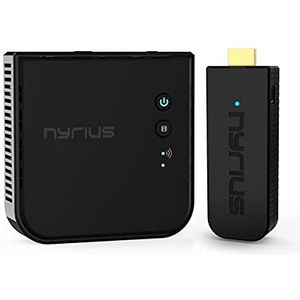 Nyrius Aries Pro Wireless HDMI Transmitter and Receiver to Stream HD 1080p 3D Video from Laptop, PC, Cable, Netflix, YouTube, PS4, Drones, Pro Camera, to HDTV/Projector/Monitor (NPCS600)