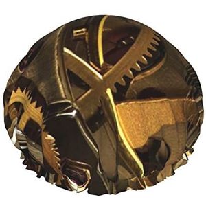 Cool Steampunk Gears Douche Cap voor Vrouwen Herbruikbare Douche Hoed Dubbele Waterdichte Badharen Cap voor Douche