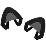 kwmobile 2x kattenoortjes voor koptelefoon - Kattenoren voor Overear Headphone van 2,5-3,8 cm breed - Van silicone - In zwart/grijs