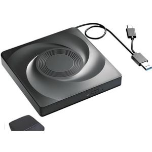 Externe Blu-ray-drive for laptop-pc Windows 11, 10 Mac/CD/DVD -/+RW optische drives met opbergtas DVD-brander Speler Lezer
