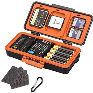Camera en batterij Case Professionele Waterbestendig & Shockproof Opbergdoos voor 3 Camera Batterijen of 4 AA