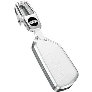 Autosleutel beschermhoes Metalen Lederen Autosleutel Case Cover Shell Voor Golf 8 MK8 ID-4 ID-6 Voor Octavia A8 Voor Leon FR MK4 Voor Sleutel Shell(White Set)