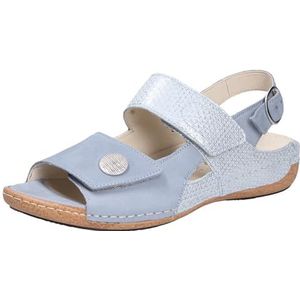 Waldläufer Heliett, sandaal, klittenband, Denver poster (nubuck), sky, breedte H 342002-212-267 blauw, Blauw Sky, 41.5 EU Breed
