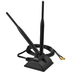 Dual-band antenne 8 dBi 2,4 GHz 5,8 GHz SMA-adapter, Bluetooth 6DB omnidirectionele high gain geavanceerde magnetische voet