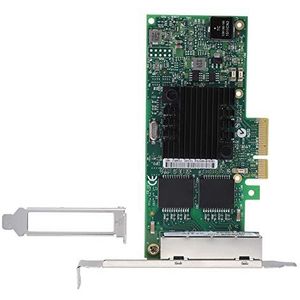 ASHATA netwerkkaart, PCI-E 4-poorts server Gigabit Ethernet netwerkkaartadapter voor i350 T4 PCI-Ex4, Gigabit LAN-kaart desktop PCI-E netwerkkaart PCIE-E en Rj45 vergulde