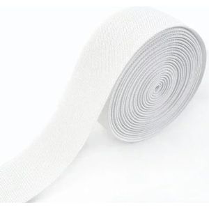 meter 10-50 mm elastische banden voor broeken taille rubberen band stretch singels tapes riem DIY ondergoed kleding naaien accessoires-wit-25mm-5 meter