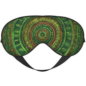 Groene vlek Print Lichtgewicht Slaap Masker Ademend Lichtblokkerende Reizen Yoga Outdoor Avonturen