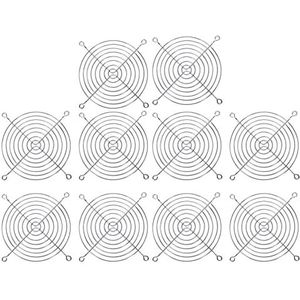 BRIUERG 10X PC DC Fan Grill Protector Metalen Guard 120mm 12Cm Zilver Tone