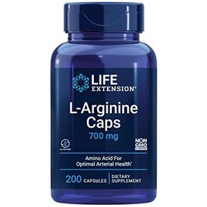 Life Extension L-Arginine Capsules, 700mg - 200 Veg Capsules