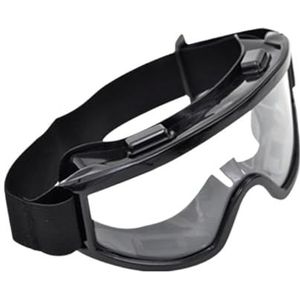 MJINA Anti-Splash Veiligheidsbril Slagvast Winddicht Anti-Stof Beschermende Bril Breed View Voor Werk DIY Dagelijkse Veiligheid (Zwart)