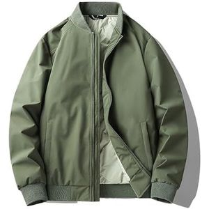 Yobohui Donsjack voor heren met opstaande kraag, ideaal voor de winter. Donsjack zonder capuchon, perfect voor buitenactiviteiten en koud weer., militair groen, 4XL