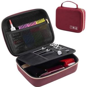 ProCase Draagtas voor tondeuse, kapperstas, gereedschapstas, trimmer, organizer, tas voor tondeuse, schaar, trimmer, opbergdoos voor kappersaccessoires, kappersbenodigdheden, wijn