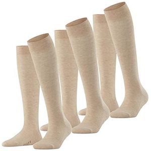 FALKE Family Kniekous voor dames, verpakking van 3 stuks, zand melange., 39-42 EU