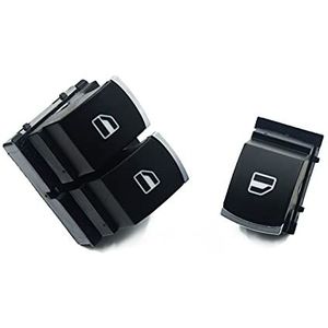 Yige Store Chrome Power Master Single Window Switch-knop Fit voor SEAT ALTEA ALTEA XL IBIZA V MK5 LEON TOLEDO VW PASSAT B6 EOS GOLF 5 6 GTI