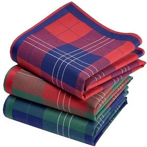 Zakdoeken voor heren, premium stof, 100% gekamd katoen, 45 cm x 45 cm, 3-delig, model A24