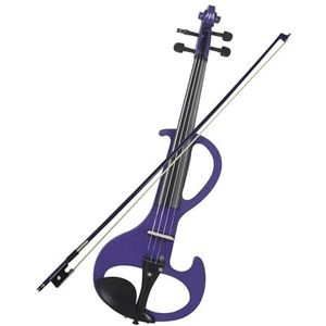 Viool Muziekinstrument Professionele 4/4 Elektrische Viool Fiddle Snaarinstrument Paarse Elektrische Fiddle Met Case Kabel Hoofdtelefoon