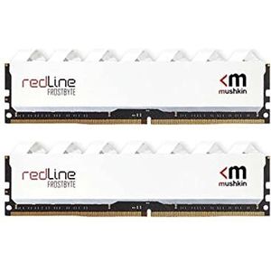 Mushkin Redline Wit - DDR4 UDIMM - 16GB (2x8GB) 3200MHz CL-16-288-pin1.35V Desktop Ram - Niet-ECC - Dual Channel - FROSTBYTE Heatsink (MRD4U320GJJM8GX2)