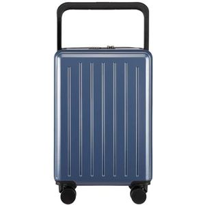 Lichtgewicht Koffer Handbagage Beveiliging Combinatieslot Kofferbagage Koffer Ingecheckte Bagage Koffer Bagage (Color : Blue, Size : 20 inch)