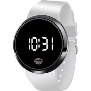 BOSREROY LED Sport Horloge voor Vrouwen Mannen, Mode Touch Screen Eenvoudige Ronde Armband Horloge voor Koppels, Zwart & Wit, 3
