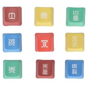 Toetsenbord Keycaps, Felle Kleuren PBT Keycaps Slijtvastheid voor Pc-desktopcomputer