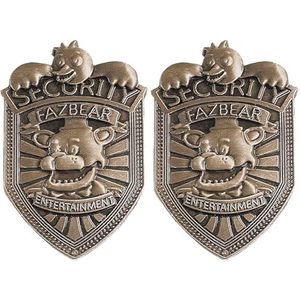Xinchangda FNAF Badge, FNAF speldje, Fazbear Entertainment, 6,3 cm, veiligheidsbadge, metalen speld