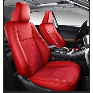 Stoelhoezen Beschermhoezen Auto Lederen Bekleding Aangepast Voor Vw Voor Up Voor Golf Voor Polo Voor Caravelle Voor Multivan Voor Sharan Voor Passat Voor Variant Voor T-roc Voor T-cross(Rood)