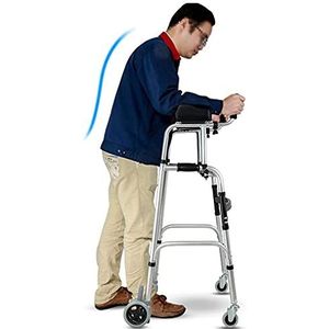 KRXSOBNV, Looprek Ouderen Loophulp Verrijdbaar Opvouwbaar met armleuningsteun Pad Lichtgewicht trainer for de onderste ledematen for gehandicapten Verlangen naar ，Looprek