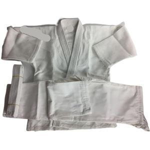 UBOHUZ Katoen Judo Gi Uniformen Man en Vrouw Wit Blauw Volwassenen Training Uniformen Voor Mannen, Vrouwen (Wit, 170cm)
