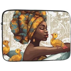 Afrikaanse Meisje Laptop Case Laptop Sleeve Bag Draagbare Laptop Tas Shockproof Beschermende Computer Tas 12 inch