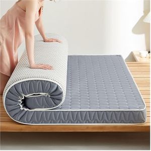 Matras Van Volledige Grootte, 3E Kokosnoot Latex Matras, Kussen For Thuis Slaapkamer Verdikte Bed Matras For Studentenslaapzaal Eenpersoonskamer Tatami Harde Mat (Color : Gray, Size : 120 * 190CM*9CM