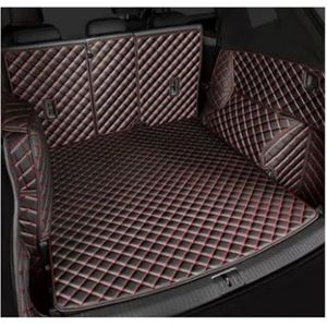 Auto Kofferbakmat Voor Tesla Voor Model 3 2019 Kofferbakmat Kofferbakmat Interieur Kofferbak Kofferbakbeschermer Kofferbakbeschermer Mat Cargo Tapijten(Black red7)