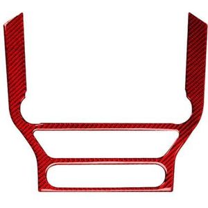 Auto-interieurlijsten Koolstofvezel Interieur Auto Navigatie Trim Frame Multimedia Console Decoratie Sticker Decal Voor F&ord Voor Mustang GT 2015-2020(Rood)