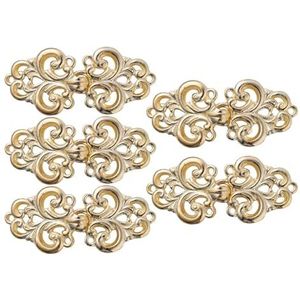 Shirt Cinch Swirl Clip Cape Clips, Sjaal Cardigan Clips Pakket van 5 paar Swirl Clasp Sluitingen Legering(Typee Gold)