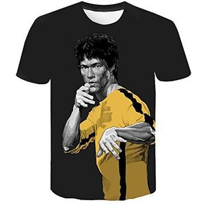 Bruce Lee 3D bedrukt T-shirt heren vechtsport boksen Sanda sportkleding met korte mouwen